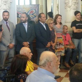 Jornada de Esgrima Solidaria "Málaga Accesible" en Calle Alcazabilla