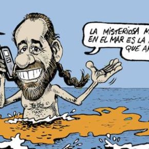 Idígoras retrata la marea naranja en la viñeta de Diario Sur
